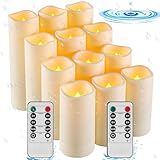 Wasserdichte Kerzen im Freien, flammenlose LED-Batteriekerzen, 12PCS hochtemperaturbeständige simulierte Kerzen.