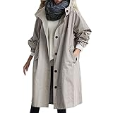 callmo Übergangsjacke Damen Regenjacke Wasserdicht Regenmantel Windbreaker mit Kapuze Fahrradjacke Regencape Regenjacken Windjacke Wanderjacke Outdoor Jacken Radjacke Regenponcho Große Größe