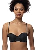 Dorina Balconette BH für Damen, leicht gepolsterter Bügel Bandeau, mit abnehmbaren Trägern, Michelle/ECO Balcony, Schwarz, 95C