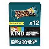 BE-KIND Riegel, glutenfreie Snack-Riegel, Dark Chocolate Nuts & Sea Salt, hoher Ballaststoffgehalt, ohne künstliche Farb-, Aroma- oder Konservierungsstoffe, 12 x 40g