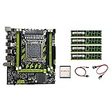 Wresetly X79G LGA2011 Motherboard + E5 2670 V2 CPU + 4X4G DDR3 RAM + Switch-Kabel + SATA-Kabel unterstützt M.2 NVME PCIE X16 6XUSB 2.0 SATA3.0