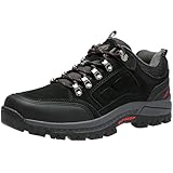 OutPro Wanderschuhe Herren Outdoor rutschfest Trekkingschuhe Komfortabel Männer Hiking Schuhe für Camping Wandern Schwarz47