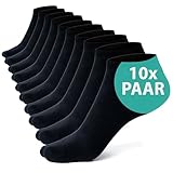 Kemes Sneaker Socken Herren 43-46 schwarz 10 Paar Baumwolle und Elastan kurze Halbsocken Unisex (DE/NL/SE/PL, Numerisch, 43, 46, Regular, Regular, Schwarz)