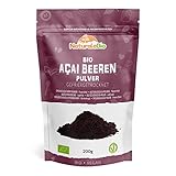 Bio Acai Pulver – 200 g gefriergetrocknetes Acai-Beeren Pulver (Freeze-Dried) aus Brasilien - Getrocknete Rohkost aus der Acai-Frucht, Extrakt aus Pulp der Acai-Beeren. NaturaleBio