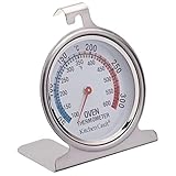 KitchenCraft Backofen Thermometer Innen, Analog, Edelstahl, Silber