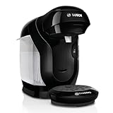 Bosch Tassimo Style friendly Kapselmaschine TAS112E, über 70 Getränke, geeignet für alle Tassen, vollautomatisch, nachhaltig, platzsparend, 1400 W, schwarz