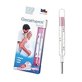 GERATHERM basal analog – Basalthermometer analog/Basalthermometer zur Zykluskontrolle inkl. Auswertungstabelle/Basalthermometer Kinderwunsch – Made in Germany