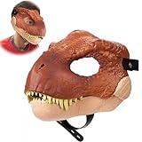 huoxi Dino Maske, Kreativ Realistische Maske Vollkopf Dinosaurier, Latex Masken für Halloween Party Karneval Parade (B)