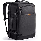 Inateck 38.5-46.2 L Reiserucksack erweiterbarer Herren Damen Handgepäck Flugzeug Rucksack, 15.6 Zoll Laptop Rucksack spritzwassergeschütztes Carry on Kabinenrucksack für Weekender