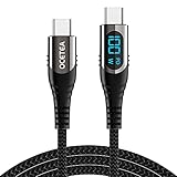 Ocetea 100W USB C auf USB C Kabel, 1M PD Schnellladekabel USB C Ladekabel QC5.0 with LED Display, Kompatibel mit iPhone 16 15 Pro Max, MacBook Pro Air, iPad Pro 2024, Galaxy S24 S23, Pixel 9/8