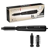 Remington Warmluftbürste [inkl. 2 Aufsätze: 19mm & 25mm Rundbürste] Blow Dry&Style (trocknet & stylt für Form & Fülle ideal bei kurzem Haar) 2 Heiz-&Gebläsestufen, Airstyler AS7100, Schwarz