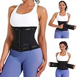 Yixinly Bauchweggürtel, Waist Trainer Damen Fitness Waisttrainer, Korsett Damen Bauchweg Waisttrainer Taillenformer, Bauchgürtel für Herren und Damen Schwarz (S)