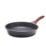 SENSARTE Antihaft Bratpfanne, 24cm Schweizer Granit Beschichtung Omelette Pfanne, gesunde Stein Kochgeschirr Chef's Pfanne, Gasherd und Induktion kompatibel, PFOA frei