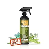 florage EQUITAN 500ml Insektenschutz Pferd Xtra Strong mit Wacholderteer, gegen Mücken, Fliegen, Bremsen, Zecken usw. Auf natürlicher Basis ätherscher Öle