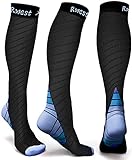 Rwest X Kompressionsstrümpfe Damen und Herren, Kompressionssocken Stützstrümpfe Compression Socks Laufstrümpfe Kompression für Sport,Laufen,Reisen,Radsport,Flug,One Paar