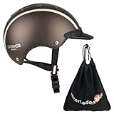 RL24 - Casco Kinder Reithelm Choice inkl. Schutzbeutel | ergonomische Reitkappe für Mädchen & Jungen | Helm zum Reiten, Fahrrad- & Skifahren | Reiterhelm in Braun Metallic | Größe S (52-56 cm)