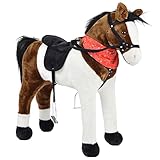 Pink Papaya Stehpferd zum draufsitzen | 75cm Spielpferd zum Reiten Jasper | Pferd zum Reiten für Kinder mit Sound | Sattel Pferd