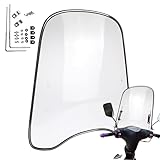 Motorrad Windschutzscheibe, Roller Windschutzscheibe, Universelle Motorrad Spoilerscheibe Windschild Spoiler, Winddichtes, Kältefestes, Für Motorräder, Elektroautos, Roller