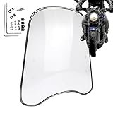 46x42.5cm Roller Windschutzscheibe, Motorrad Windschutzscheibe, Universelle Motorrad Spoilerscheibe Windschild Spoiler,Roller-Windschutzscheibe Mit Verbreiterten Kanten Und Windschutzscheibe