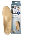 Bergal Ortho Comfort Einlegesohlen Fußbett mit echtem Leder Herren Gr. 45