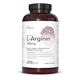 b'sain L-Arginin Kapseln 750 mg. 370 vegane Kapseln und 3000mg pro Tagesdosis. Frei von Gluten, Laktose und Soja