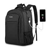 MoFut Rucksack Herren Groß, 15,6 Zoll Laptop Rucksack mit Verstellbarer Schnalle und Gepäckgurt, Daypacks mit Laptopfach, Backpack Handgepäck Rucksack Mehrere Taschen, Reiserucksack