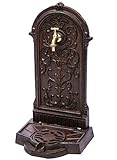 aubaho Standbrunnen 64cm 11kg Waschbecken Brunnen Eisen braun Wandbrunnen antik Stil