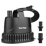 NO.17 Tauchpumpe Wasserpumpe 40W, 3000 L/H Aquarium Pumpe Ultra-Quiet Teichpumpe Unterwasser für Teich, Gartenbrunnen Aquarium