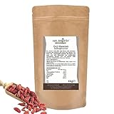 1kg Goji Beeren, Wolfsbeeren, sonnengetrocknet und ungeschwefelt, im Müsli, zum Backen und Knabbern