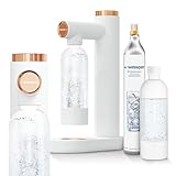 Wessper Wassersprudler, Sprudelwasser Maschine, 800ml PET- Flaschen BPA-Frei & 60L CO2 Zylinder | Sprudelwassersprudler-Set und 800-ml-Flasche | Trinkwassersprudler Water Carbonator | Weiss