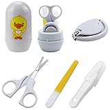 Newzc Baby Nagelset 4 In 1 Baby Pflegeset Mit Nagelfeile Nagelknipser Nagelknipser Baby Sicher Und Nasenpinzette für Kinder Und Neugeborene Weiß