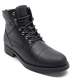 Thomas Crick Herren HAWKES Biker Boots, Black, 44 EU