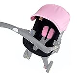 Sitzkissen Wickelsets Kleidung Sonnenschutz Kinderwagen Baldachin Kompatibel mit Doona Autositz & Kinderwagen (Rosa Schwarz)