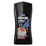 Axe Skateboard & Fresh Roses 3in1 Duschgel Herren Body Hair Face 12h frischen Duft auf Pflanzenbasis (1 x 250 ml)