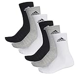 adidas 6 Paar Performance CUSHIONED CREW 3p Tennissocken Sportspocken Unisex, Farbe:032 - grey melange, Socken & Strümpfe:46-48