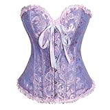 Korsett-Oberteil, Übergröße, Satin, Schnürung, Bustier, Überbrustkorsett, Shapewear, Outfit, Paisleymuster, Blumen-Korsett, Oberteil, Braut-Dessous, Basken, Gothic, Satin, klassisches Oberteil,