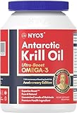 NYO3 Krillöl in 90 Kapseln Krill Oil Pure Norwegen 270 mg Omega 3 Krill reines Fischöl 150 mg EPA 70 mg DHA, 560 mg Phospholipide, 70 mg Cholin und 85 mcg Astaxanthin