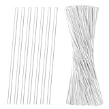 Hariendny 100 Stück Acryl Lutscher Sticks Acryl Cake Pop Stiele Wiederverwendbar Bonbon Sticks Transparent Cakepop Stiel für Lutscher Schokolade Süßigkeiten Dessert Cupcake Toppers (10cm)