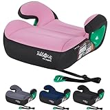 FableKids Sitzerhöhung Auto Kinder | 3-Punkt-Sicherheitsgurt | Kindersitzerhöhung bis 5 Jahre | Autositz für Kinder 125-150 cm | Kindersitzerhöhung ECE R129/03 | Pink