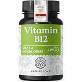 Vitamin B12-180 Tabletten - 500 µg pro Tablette - Beide aktiven Formen (Adenosyl- & Methylcobalamin) & Depotform - Ohne synthetische Zusätze, hochdosiert, vegan, laborgeprüft