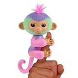 Fingerlings 3181 Magic Interactive Baby Monkey, Norah (Blaugrün & Lila), erzählt Glück und Stimmung, 70+ Geräusche & Reaktionen (Alter 5), Rosa