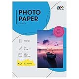 PPD 50 x A4 Inkjet Premium Fotopapier 180g Hochglänzend, Sofort Trocken und Wasserfest PPD-24-50