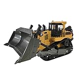 SSBHDM RC Bagger, Bulldozer Spielzeug, ferngesteuertes Auto 1: 14 metallbetriebener Jumbo Grand Bulldozer Traktor ferngesteuertes LKW-Modell Spielzeug Fahrzeug für Jungen Kinder Geschenk