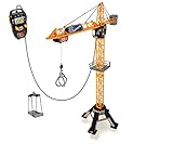 Dickie Toys - Mega Crane (120 cm) – extra großer Spielkran für Kinder von 3-5 Jahren, mit Fernbedienung, Seilwinde, Greifarm, 350° drehbar, Ferngesteuerter Kran