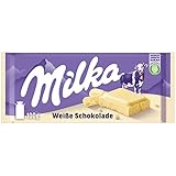 Milka Weiße Schokolade 1 x 100g I weiße Alpenmilch-Schokolade I Milka Schokolade aus 100% Alpenmilch I Tafelschokolade