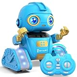 Ophy Roboter Kinder Spielzeug, wiederaufladbar und projizierbar, RC-Roboter mit LED-Augen und Musik, RC-Spielzeug mit Gestensensor für ab 3 4 5 6 7 8 9 10 Jahre Jungen und Mädchen Geschenk(Blau)