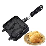 Waffeleisen in Fischform, japanische Taiyaki-Waffelmaschine, japanischer Pfannkuchen, wiederverwendbar, in Fischform, für die Küche, zum Befüllen mit Schokolade, Custard