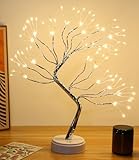 Xaosin LED Baum Weihnachtsdeko 108 LED Lichterbaum Innen USB/Batteriebetrieben LED Bäumchen Dekoleuchte Lichterzweige Lichterbaum Weihnachten Bonsai Baum Lampe für Deko Wohnzimmer Warm Licht