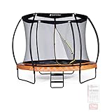 Sportstech Trampolin Outdoor mit 360° Wassersprinkler + Cooler Sprungmatte | Gartentrampolin Marktneuheit | Spielzeug Komplettset bis 120 kg + Sicherheitsnetz | Ø 244/305 cm für Kinder | HTX500