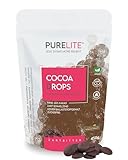 PURELITE Cocoa Drops zartbitter vegan 450g, feinherbe große Schokodrops ohne Zuckerzusatz mit Erythrit & Stevia ohne Nachgeschmack, Schokotropfen zum Backen, kalorienbewusst, mind. 60% Kakao